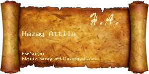 Hazay Attila névjegykártya