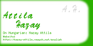 attila hazay business card